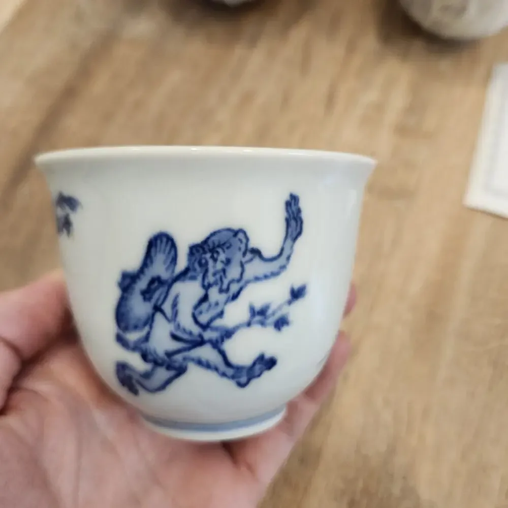 Kyoto Kiyomizu Ware Kozanji Choju-giga Scroll Of Animals Sencha Tea Tachikichi
